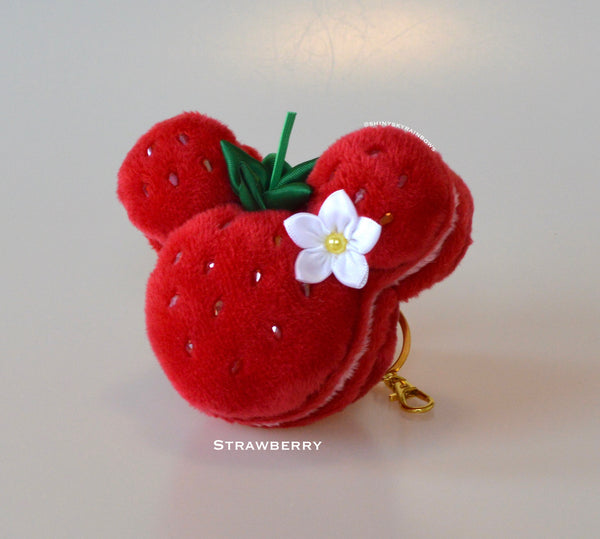 1 Fruit Dessert Plush Keychain Accessory Ornament, Macaron and Tart Plush Keychain