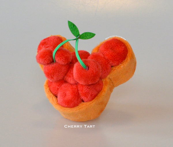 1 Fruit Dessert Plush Keychain Accessory Ornament, Macaron and Tart Plush Keychain
