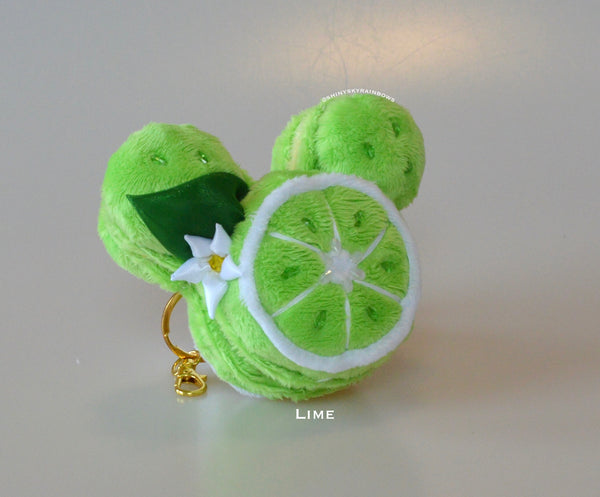 1 Fruit Dessert Plush Keychain Accessory Ornament, Macaron and Tart Plush Keychain