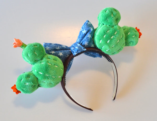 Blue bow Cactus Macaron Ears