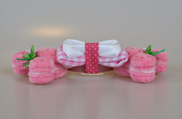 Pink Strawberry Macaron Ears