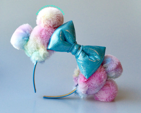 Coming soon, May 3rd at 6pm PST/ Pre-order (ship in 2-4 weeks) A pair of Rainbow Sherbet Ears