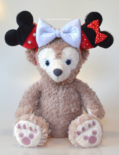 Coming soon, March 9th at 6pm PST/ Pre-order (ship in 1-3 weeks) White Bow Mr. and Miss Mouse Macaron Ears