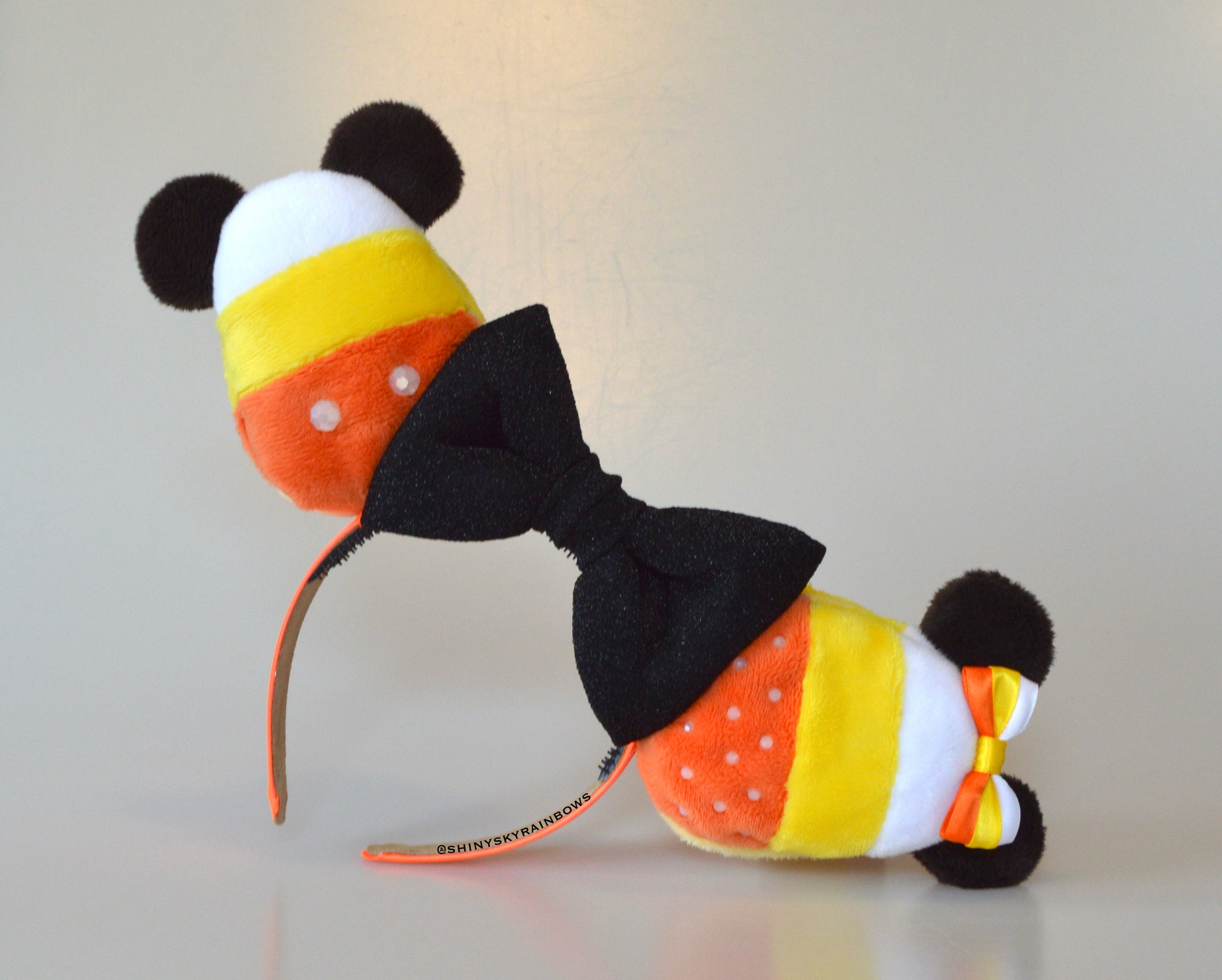 Coming soon, August 3rd at 6pm PST/ Pre-order (ship in 1-3 weeks) Puffy and Shimmery Halloween Candy Corn Macaron Ears