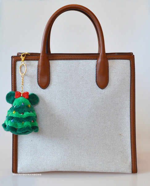 1  Holiday Tree Plush Ornament Keychain Accessory, 1 Christmas Tree plush