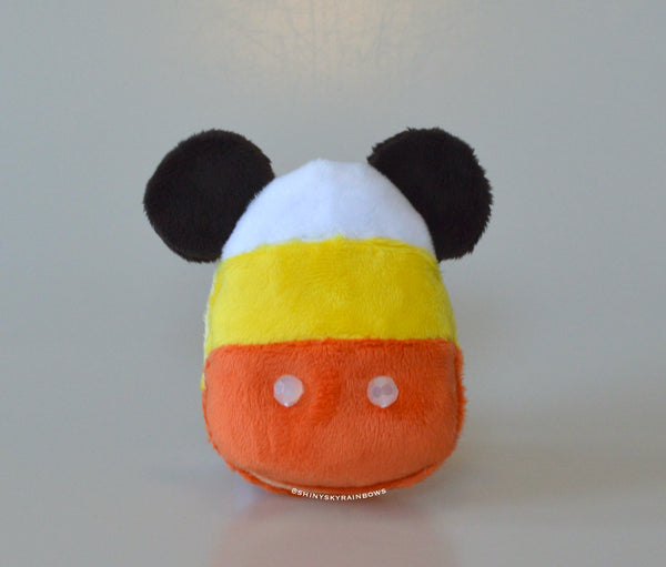 Coming soon, August 3rd at 6pm PST/ Pre-order (ship in 1-3 weeks) 1 Halloween Accessory Keychain, Fluffy Pumpkin Plush, Halloween Candy Corn Macaron and Lollipop Keychain Accessory