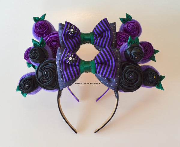 Coming soon, August 30th at 6pm PST/ Pre-order (ship in 2-4 weeks) Spooky Rose Ears, Spooky Rose Frosting Cake Ears
