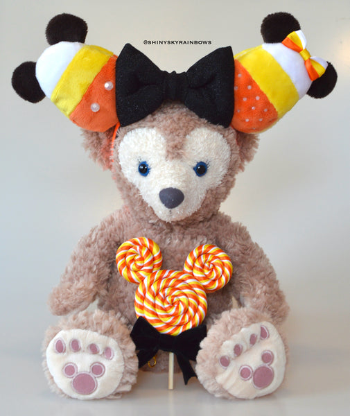 Coming soon, August 3rd at 6pm PST/ Pre-order (ship in 1-3 weeks) Puffy and Shimmery Halloween Candy Corn Macaron Ears