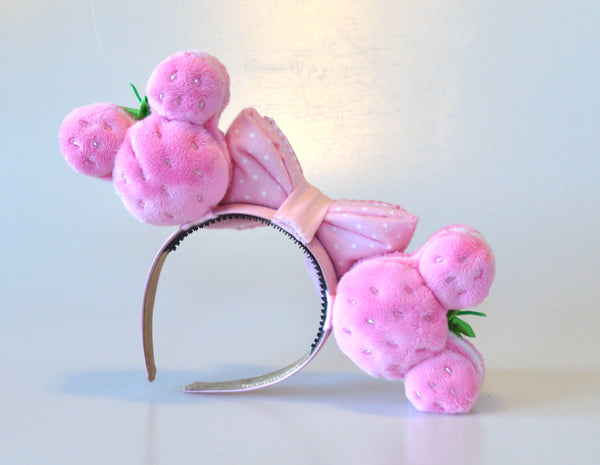 Coming soon, January 19th at 6 pm PST/Pre-order (ship in 1-3 weeks)  Pink Strawberry Macaron Ears