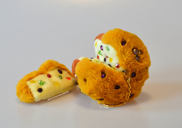 Coming soon, November 2nd at 6pm PST/ Pre-order (ship in 2-4 weeks) Holiday Panettone Plush Ornament Accessory Key Chain