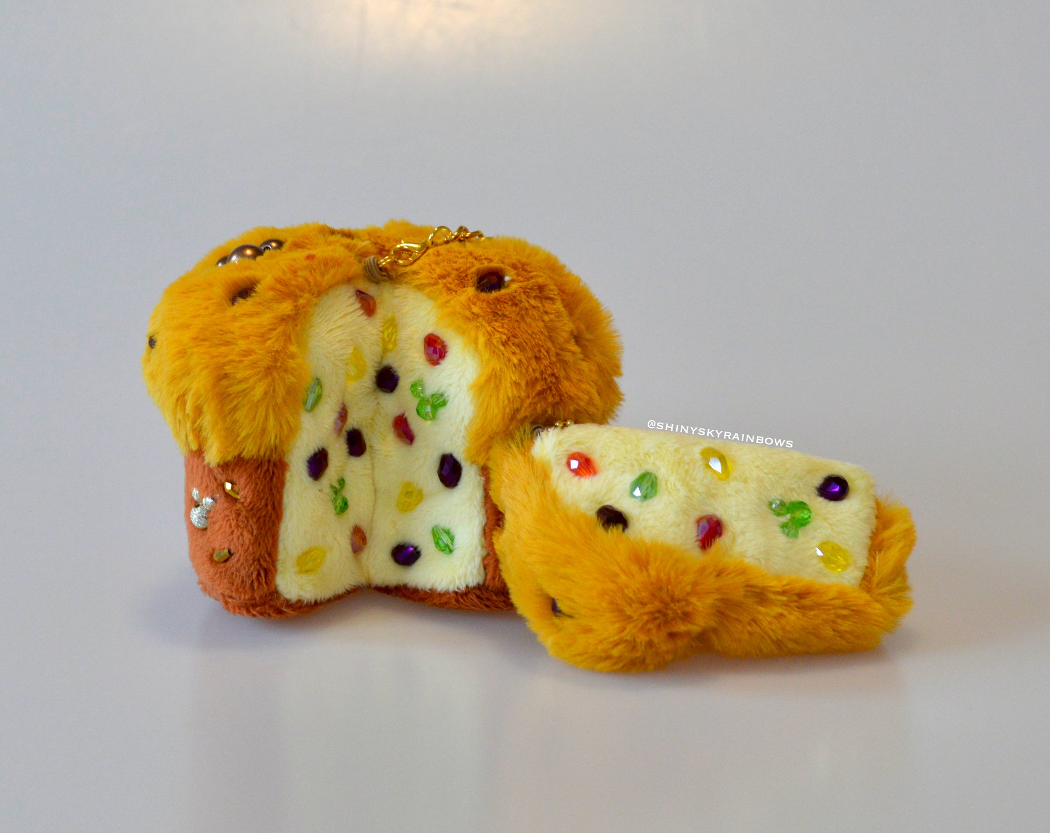 Coming soon, November 2nd at 6pm PST/ Pre-order (ship in 2-4 weeks) Holiday Panettone Plush Ornament Accessory Key Chain