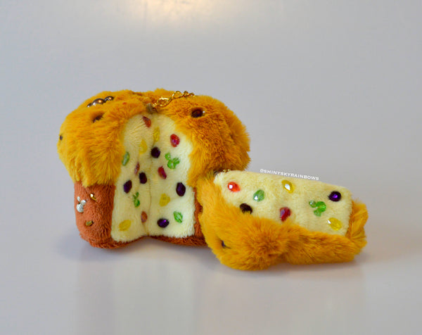 Coming soon, November 2nd at 6pm PST/ Pre-order (ship in 2-4 weeks) Holiday Panettone Plush Ornament Accessory Key Chain