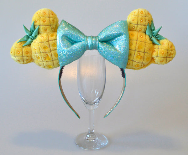 Coming soon, May 3rd at 6pm PST, Pre-orde (ship in 2-4 weeks) Aqua bow Pineapple Macaron Ears
