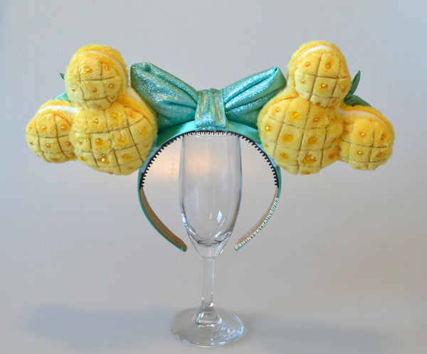 Coming soon, May 3rd at 6pm PST, Pre-orde (ship in 2-4 weeks) Aqua bow Pineapple Macaron Ears