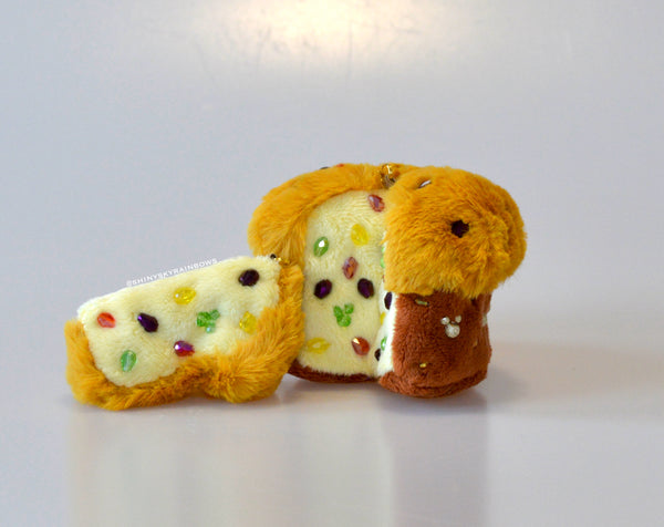 Coming soon, November 2nd at 6pm PST/ Pre-order (ship in 2-4 weeks) Holiday Panettone Plush Ornament Accessory Key Chain
