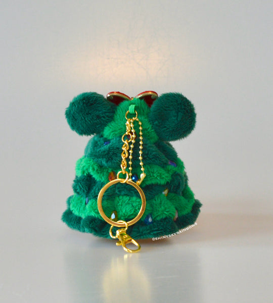 1  Holiday Tree Plush Ornament Keychain Accessory, 1 Christmas Tree plush