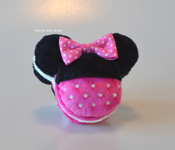 Mouse shaped Macaron Plush Keychain Accessory