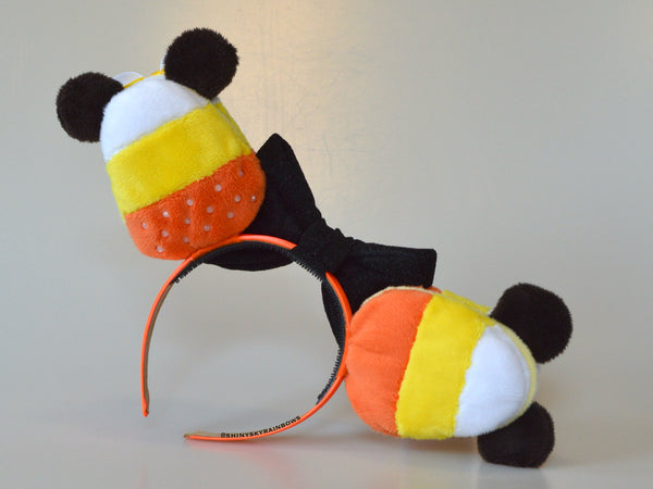 Coming soon, August 3rd at 6pm PST/ Pre-order (ship in 1-3 weeks) Puffy and Shimmery Halloween Candy Corn Macaron Ears