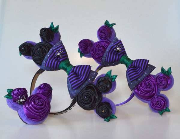 Coming soon, August 30th at 6pm PST/ Pre-order (ship in 2-4 weeks) Spooky Rose Ears, Spooky Rose Frosting Cake Ears