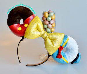 Mr. Mouse Chocolate Donut and Duck Donut Ears