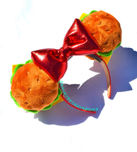 Cheeseburger Ears with bow