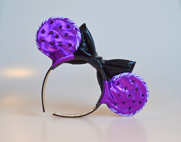 Black bow, (upgraded with beads on the back) Black bow, Purple Lollipop Ears