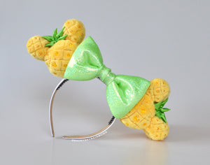 Light green bow Pineapple Macaron Ears