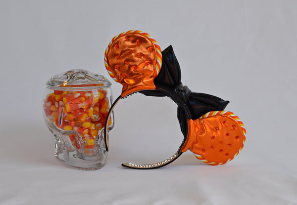 Black bow (upgraded with beads on the back) Candy corn Lollipop Ears