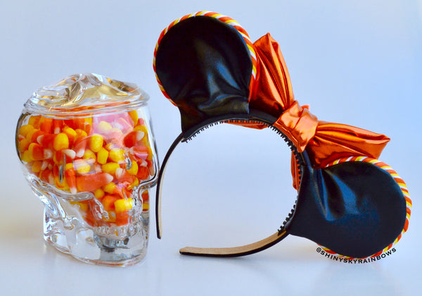 Orange bow, Candy corn Lollipop Ears